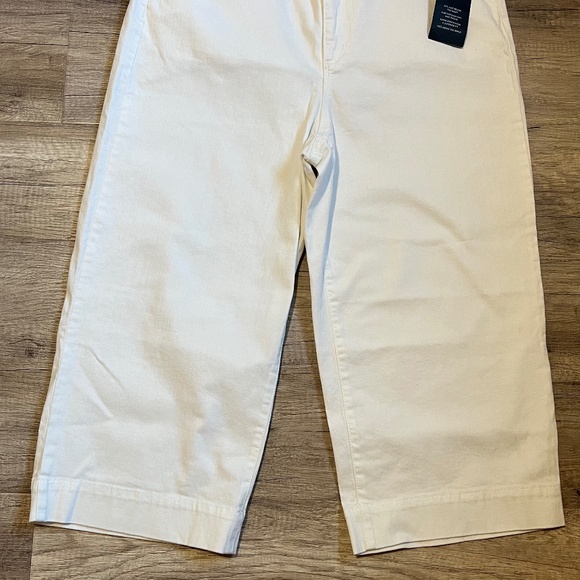 CHARTER CLUB Crop Tummy Slimming White Wide Leg Pants (Size 16P) - Picture 3 of 11